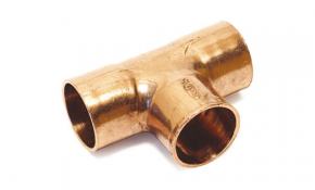 Kupfer L&ouml;tfitting T-St&uuml;ck 35 x 35 x 35 mm