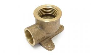 Rotguss L&ouml;tfitting Wandscheibe IG 18 mm x 3/4"