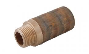 Rotguss Gewindefitting Hahnverl&auml;ngerung 1/2" - 100 mm