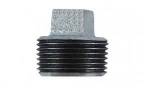 Temperguss Fitting verzinkt Stopfen mit Loch im Vierkant 3/4"