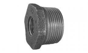 Temperguss Fitting schwarz Reduktionsst&uuml;ck (i/a) 1/2" x 3/8"