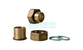 Messing L&ouml;tanschluss f&uuml;r Druckminderer 22 mm x 1"
