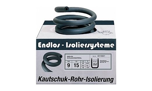 Kautschuk-Isolierung endlos BOX 18 x 10 mm, Inhalt 20 m