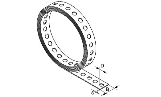 Lochband verzinkt 17mm