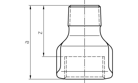 Fig. 526 - Verlängerung - Temperguß - verzinkt - 1/2 Zoll x 30 mm ( +GF+ )  kaufen